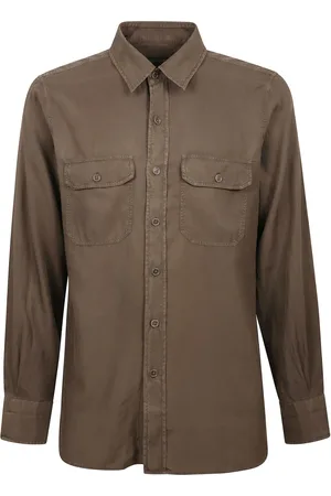 Tom Ford Heren, Overhemden, Bruin, Maat: 2XL