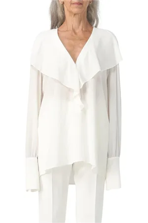 Max Mara Dames, Blouses & Shirts, Wit, Maat: S Zijde