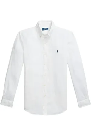 Ralph Lauren Heren, Overhemden, Wit, Maat: L Linnen