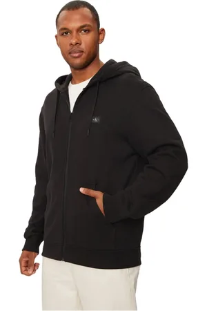 Calvin Klein Heren, Sweatshirts & Hoodies, Zwart, Maat: M Katoen