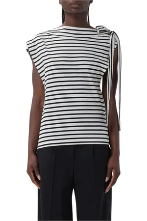 Msgm Dames, Blouses & Shirts, Zwart, Maat: M Katoen