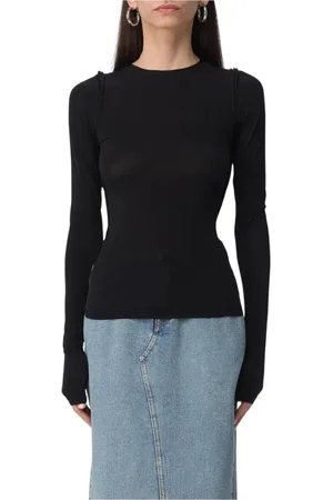 Maison Margiela Dames, Tops, Zwart, Maat: M Jersey