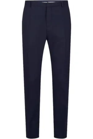 Calvin Klein Heren, Broeken, Blauw, Maat: 3XL Wol
