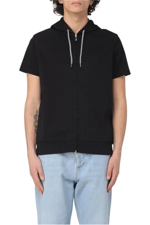 Brunello Cucinelli Heren, Sweatshirts & Hoodies, Zwart, Maat: XL Katoen