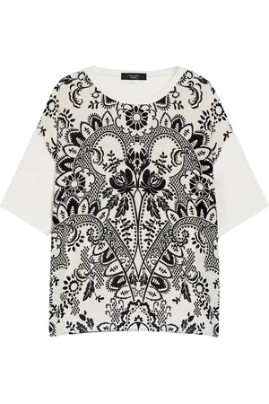 Max Mara Dames, Tops, Wit, Maat: M Zijde