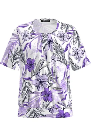 Frank Walder Dames, Tops, Paars, Maat: 4XL Katoen