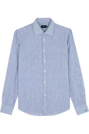 Paul & Shark Heren, Overhemden, Blauw, Maat: 3XL Linnen