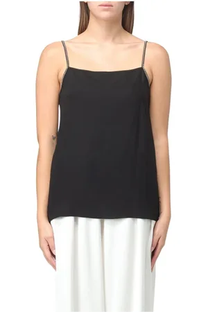 Fabiana Filippi Dames, Tops, Zwart, Maat: XS Zijde