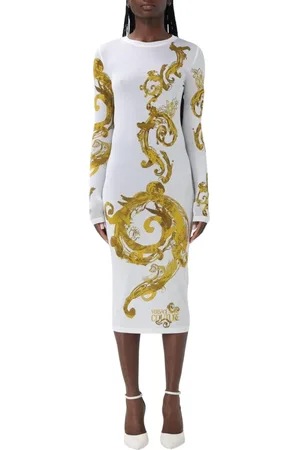 VERSACE Dames, Jurken, Wit, Maat: S