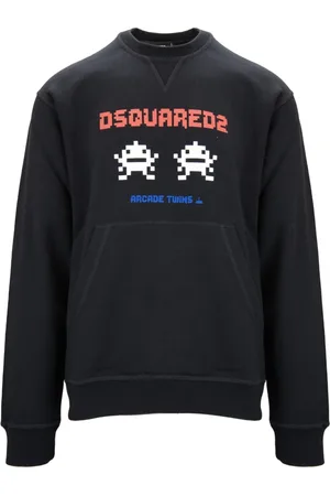 Dsquared2 Heren, Sweatshirts & Hoodies, Zwart, Maat: S Katoen