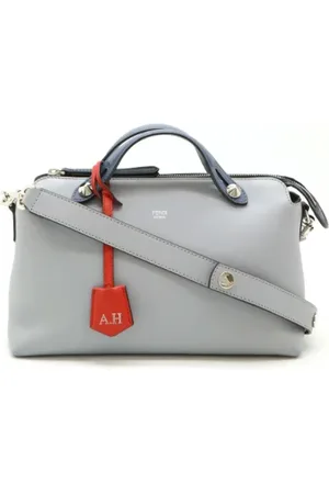 Fendi Dames, Pre-owned, Grijs, Maat: ONE Size Leer