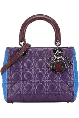 Dior Dames, Pre-owned, Paars, Maat: ONE Size Leer