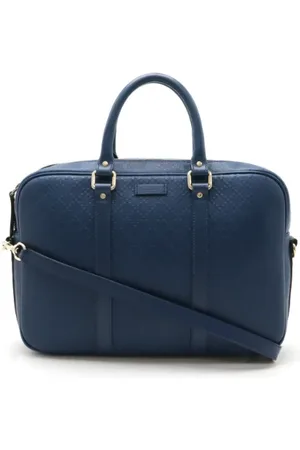 Gucci Heren, Pre-owned, Blauw, Maat: ONE Size Leer