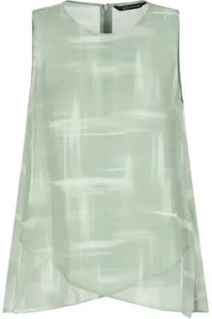 Emporio Armani Dames, Tops, Groen, Maat: M Chiffon