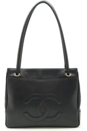 CHANEL Dames, Pre-owned, Zwart, Maat: ONE Size Leer