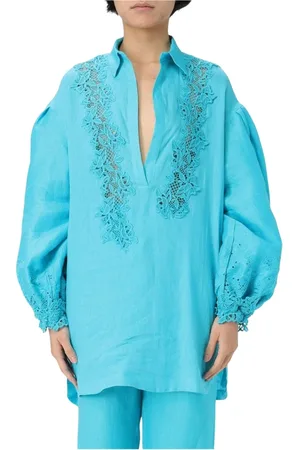 ERMANNO SCERVINO Dames, Blouses & Shirts, Blauw, Maat: XS