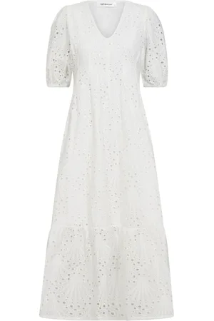 Co`Couture Dames, Jurken, Wit, Maat: XS Katoen