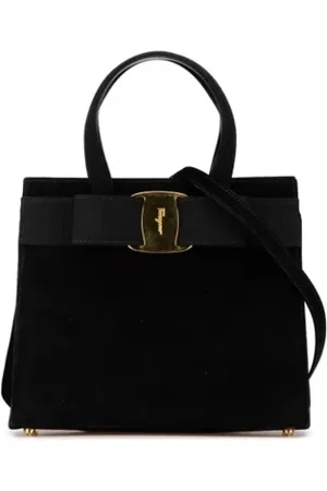 Salvatore Ferragamo Dames, Pre-owned, Zwart, Maat: ONE Size Suède