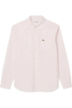 Lacoste Heren, Overhemden, Roze, Maat: 2XL Katoen