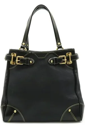 LOUIS VUITTON Dames, Pre-owned, Zwart, Maat: ONE Size Leer