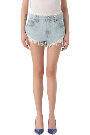 Alexander Wang Dames, Korte broeken, Blauw, Maat: W26 Denim