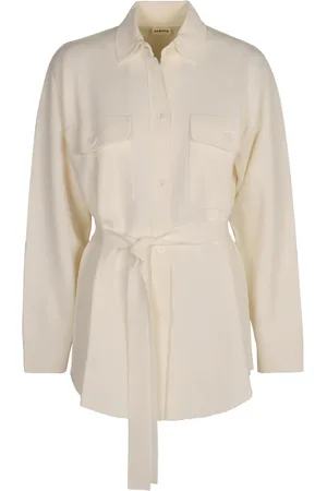 P.A.R.O.S.H. Dames, Blouses & Shirts, Wit, Maat: L Viscose