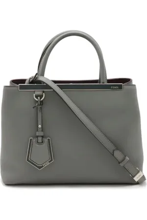 Fendi Dames, Pre-owned, Grijs, Maat: ONE Size Leer
