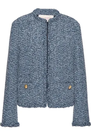 VALENTINO Dames, Jassen, Blauw, Maat: S Tweed