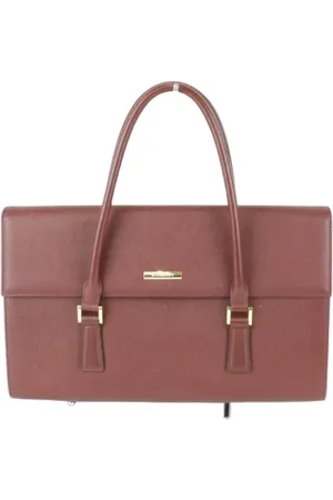 Burberry Dames, Pre-owned, Rood, Maat: ONE Size Leer