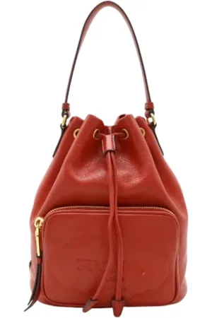 Prada Dames, Pre-owned, Rood, Maat: ONE Size Leer