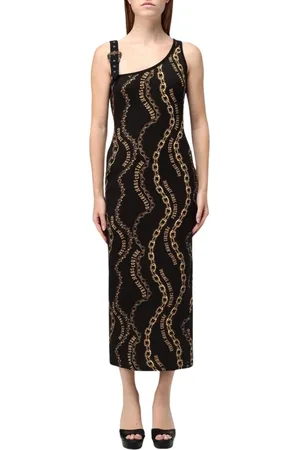 VERSACE Dames, Jurken, Zwart, Maat: 3XS Katoen