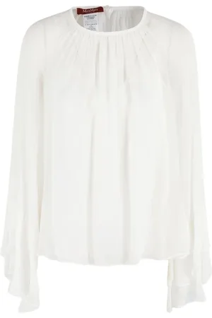 Max Mara Dames, Blouses & Shirts, Wit, Maat: M Zijde