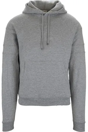 Saint Laurent Heren, Sweatshirts & Hoodies, Grijs, Maat: M Katoen