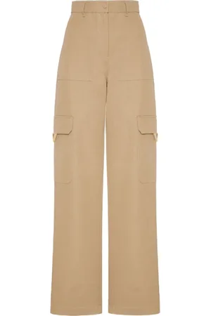 VALENTINO Dames, Broeken, Bruin, Maat: XS Katoen