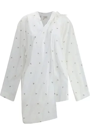 The Attico Dames, Blouses & Shirts, Wit, Maat: 2XS Katoen