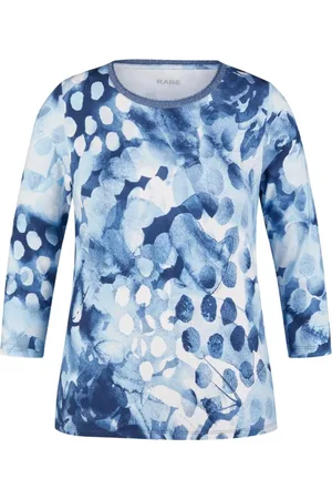 Rabe Dames, Tops, Blauw, Maat: 3XL