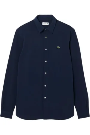 Lacoste Heren, Overhemden, Blauw, Maat: 2XL Katoen