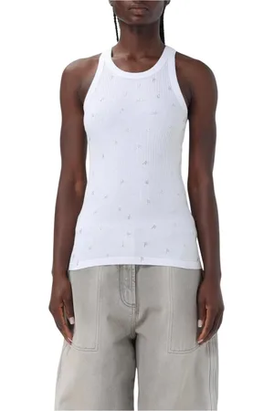 The Attico Dames, Tops, Wit, Maat: 2XS Katoen