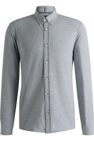 HUGO BOSS Heren, Overhemden, Blauw, Maat: M