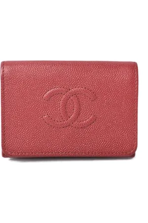 CHANEL Dames, Pre-owned, Rood, Maat: ONE Size Leer