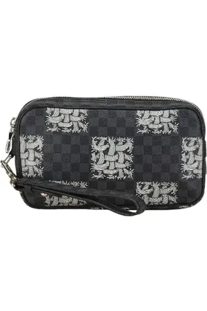 LOUIS VUITTON Dames, Pre-owned, Zwart, Maat: ONE Size Leer