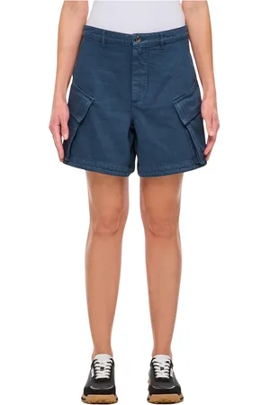 J.W.Anderson Dames, Korte broeken, Blauw, Maat: S Katoen