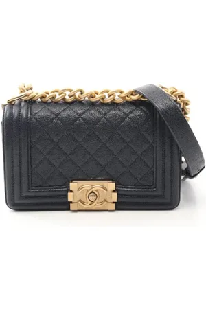 CHANEL Dames, Pre-owned, Blauw, Maat: ONE Size Leer