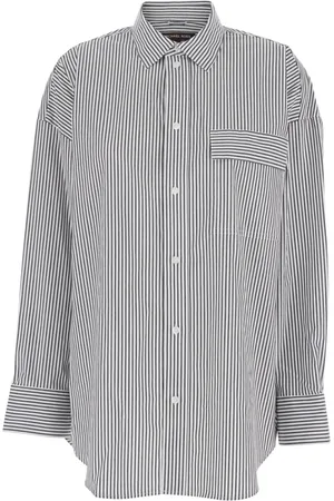 Michael Kors Dames, Blouses & Shirts, Grijs, Maat: S Katoen
