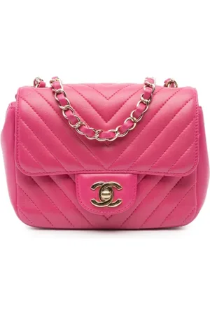 CHANEL Dames, Pre-owned, Roze, Maat: ONE Size Leer