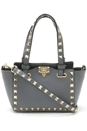 VALENTINO Dames, Pre-owned, Grijs, Maat: ONE Size Leer