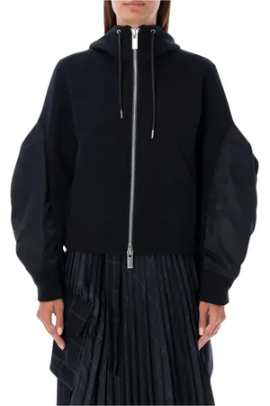 SACAI Dames, Sweatshirts & Hoodies, Zwart, Maat: L Katoen