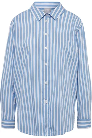 Rabe Dames, Blouses & Shirts, Blauw, Maat: L Katoen