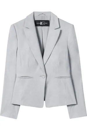 Luisa Cerano Dames, Jassen, Grijs, Maat: XS Linnen