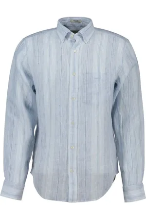 GANT Heren, Overhemden, Blauw, Maat: M Linnen
